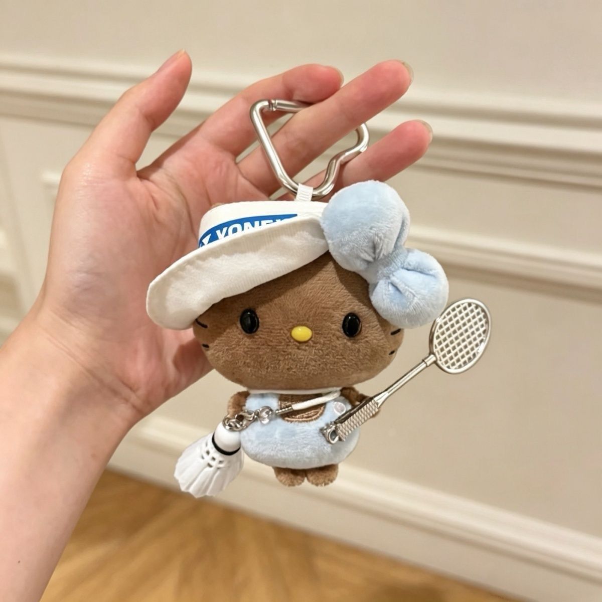 Badminton Tv - Porte-clés en peluche Hello Kitty style