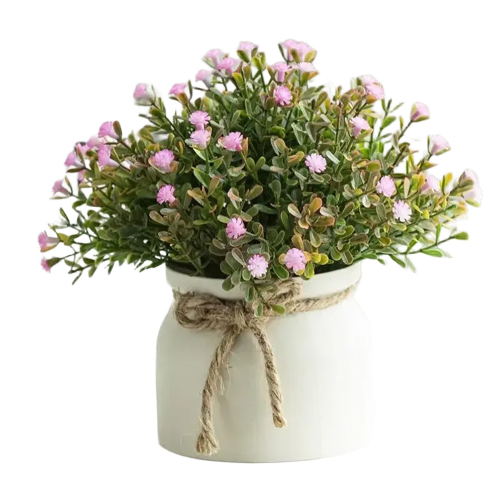 Badminton Live - Plantes artificielles colorées en pot, fleurs