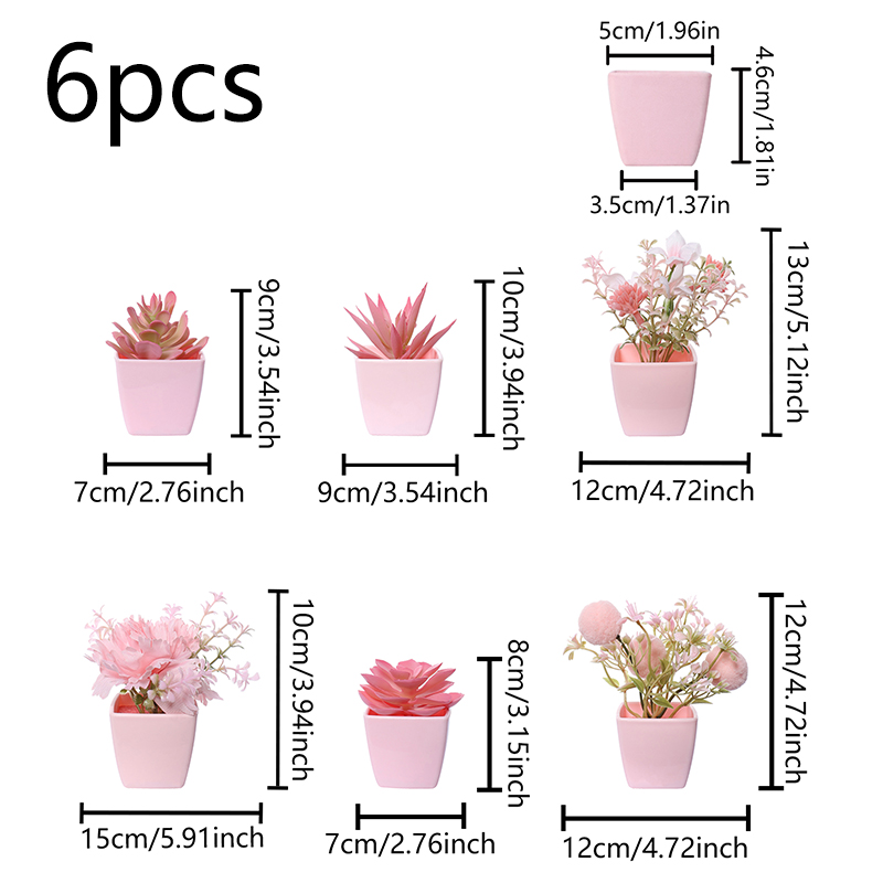 6 pièces de mini plantes en po - Badminton Live avis et prix