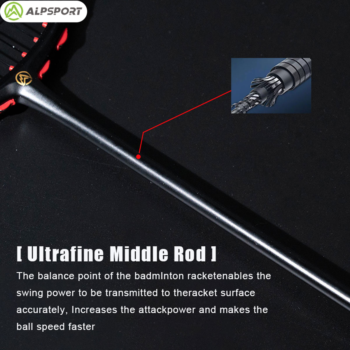 Alpsport MH-V5 5U 75g Ondulé O - Li Ning Racket avis et prix